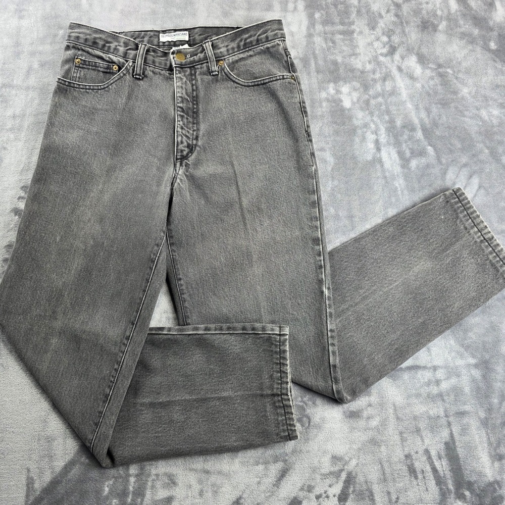VTG Guess Jeans USA Georges Marciano 32 Gray Black Wash Triangle Logo 90s Mens